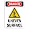 Signmission Safety Sign, OSHA Danger, 14" Height, Uneven Surface, Portrait OS-DS-D-1014-V-2121 - alternate 1